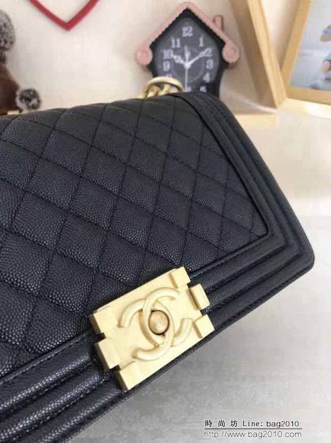 香奈兒CHANEL 2018秋冬爆款leboy系列67086菱格細球紋單肩斜挎鏈條包 DSC1285